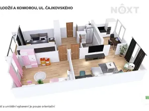 Pronájem bytu 3+1, Šumperk, Čajkovského, 77 m2