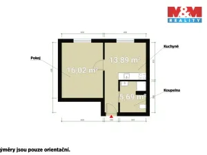 Pronájem bytu 1+1, Kaznějov, Školní, 36 m2