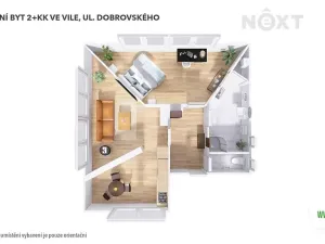 Pronájem bytu 2+kk, Šumperk, Dobrovského, 67 m2