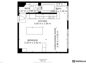 Pronájem bytu 1+kk, Praha - Záběhlice, Topolová, 31 m2