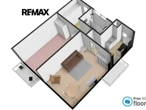 Pronájem bytu 2+1, Praha - Koloděje, U Floriána, 54 m2