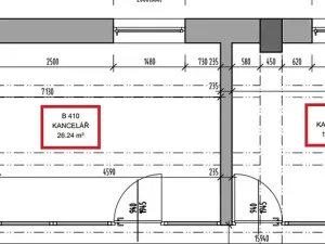 Pronájem kanceláře, Šumperk, Dr. E. Beneše, 43 m2