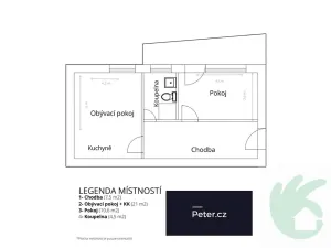 Pronájem bytu 2+kk, Praha - Hrdlořezy, U Smetanky, 48 m2