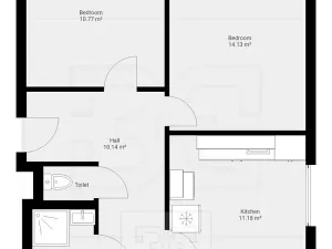 Pronájem bytu 2+1, Stráž pod Ralskem, Hornická, 52 m2