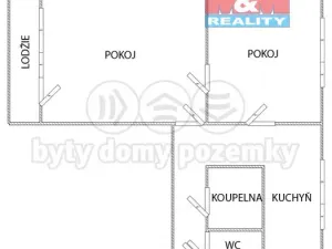 Pronájem bytu 2+1, Chodov, Osadní, 51 m2