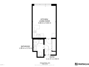 Pronájem bytu 1+kk, Praha - Vysočany, Bassova, 28 m2