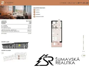 Prodej bytu 1+kk, Stachy, Zadov, 27 m2