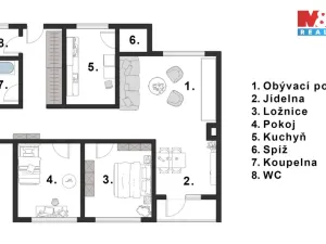 Prodej bytu 3+1, Kladno, Kordačova, 76 m2