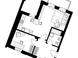 Pronájem bytu 2+kk, Praha - Košíře, Musílkova, 48 m2