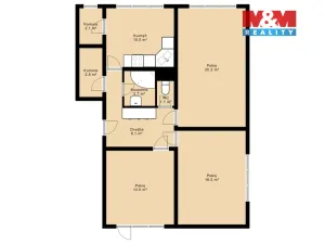 Prodej bytu 3+1, Kunžak, Bystřická, 76 m2