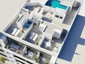 Prodej bytu 4+kk, Torrevieja, Alicante, Španělsko, 92 m2