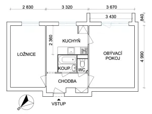 Prodej bytu 2+1, Havířov - Podlesí, Čelakovského, 50 m2