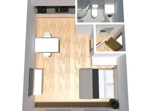 Pronájem bytu 1+kk, Ostrava, Palackého, 32 m2