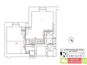 Prodej bytu 2+kk, Praha, U Uranie, 40 m2