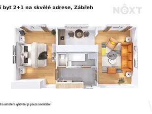Prodej bytu 2+1, Zábřeh, Kosmonautů, 54 m2