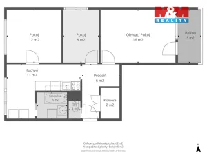 Prodej bytu 3+1, Křivoklát, 60 m2