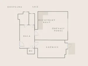 Pronájem bytu 2+kk, Praha - Nusle, Na Veselí, 50 m2