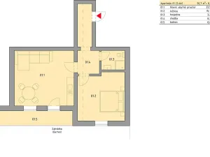 Prodej bytu 2+kk, Železná Ruda, 51 m2
