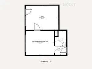 Prodej bytu 2+kk, Soběslav, Sídliště Míru, 36 m2