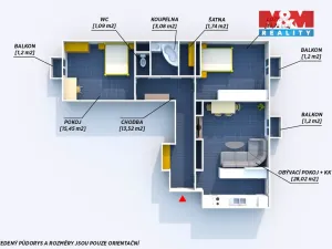 Prodej bytu 3+1, Příbram - Příbram VII, Ostravská, 76 m2