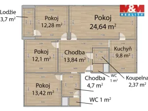 Prodej bytu 4+1, Plzeň - Bolevec, Toužimská, 88 m2