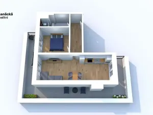 Pronájem bytu 2+kk, Olomouc, Hálkova, 54 m2