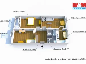 Prodej bytu 3+1, Dobřany, Loudů, 88 m2