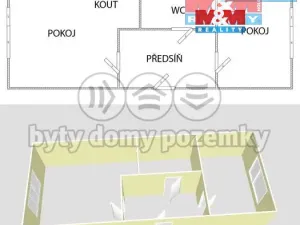 Prodej bytu 2+kk, Jablonec nad Nisou - Mšeno nad Nisou, Boženy Němcové, 40 m2