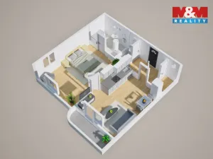 Prodej bytu 1+1, Ústí nad Labem - Klíše, Mezidomí, 47 m2