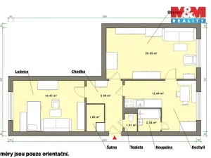 Pronájem bytu 2+1, Mariánské Lázně - Úšovice, Hroznatova, 60 m2