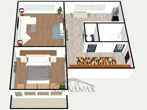 Prodej bytu 2+1, Kadaň, Bystřická, 59 m2