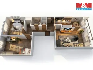 Prodej bytu 3+1, Praha - Stodůlky, Borovanského, 76 m2