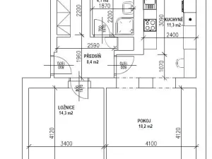 Pronájem bytu 2+1, Dubňany, Hornická, 59 m2
