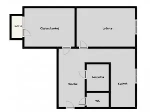 Prodej bytu 2+1, Rovná, 60 m2