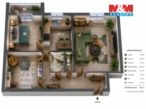 Prodej bytu 3+kk, Havířov - Šumbark, Emy Destinnové, 73 m2