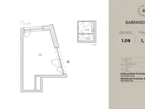 Prodej obchodního prostoru, Praha - Hlubočepy, Dostalové, 51 m2