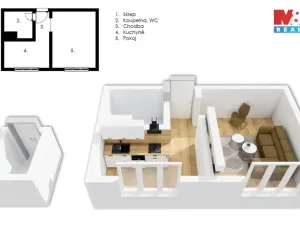 Pronájem bytu 1+1, Svoboda nad Úpou, Rýchorské sídliště, 32 m2