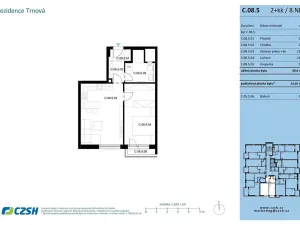 Prodej bytu 2+kk, Pardubice, Jozefa Gabčíka, 55 m2