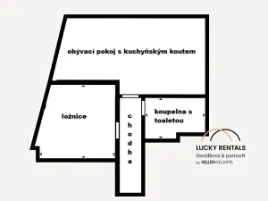 Pronájem bytu 2+kk, Roztoky, Lederova, 52 m2