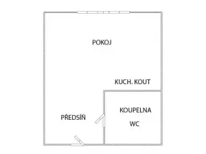 Pronájem bytu 1+kk, Jirkov, Studentská, 20 m2