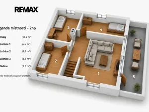 Prodej rodinného domu, Ondřejov, Ořechová, 84 m2