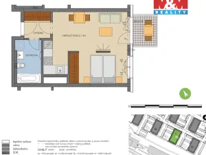 Prodej bytu 1+kk, Kralupy nad Vltavou, 42 m2