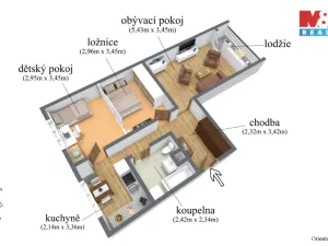 Prodej bytu 2+1, Děčín - Děčín VI-Letná, Weberova, 68 m2