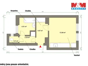 Pronájem bytu 1+kk, Aš, Okružní, 27 m2