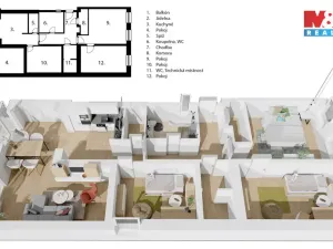 Pronájem bytu 4+kk, Benešov, Vlašimská, 119 m2