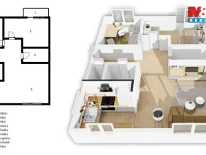 Prodej bytu 3+kk, Chrudim, U Stadionu, 72 m2