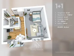 Prodej bytu 1+1, Kladno, Finská, 35 m2