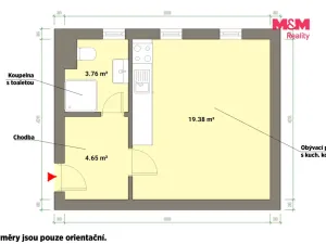 Pronájem bytu 1+kk, Františkovy Lázně, 34 m2
