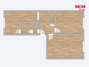 Prodej bytu 2+1, Jirkov, Hornická, 64 m2