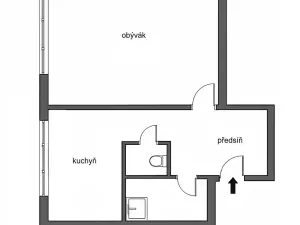 Pronájem bytu 1+1, Ústí nad Labem, Voskovcova, 39 m2